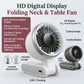 HD Display Turbine Fan – 5-Speed Foldable & Portable