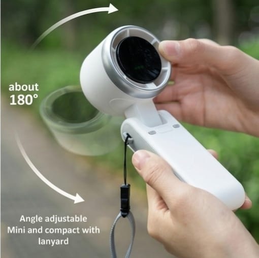 HD Display Turbine Fan – 5-Speed Foldable & Portable